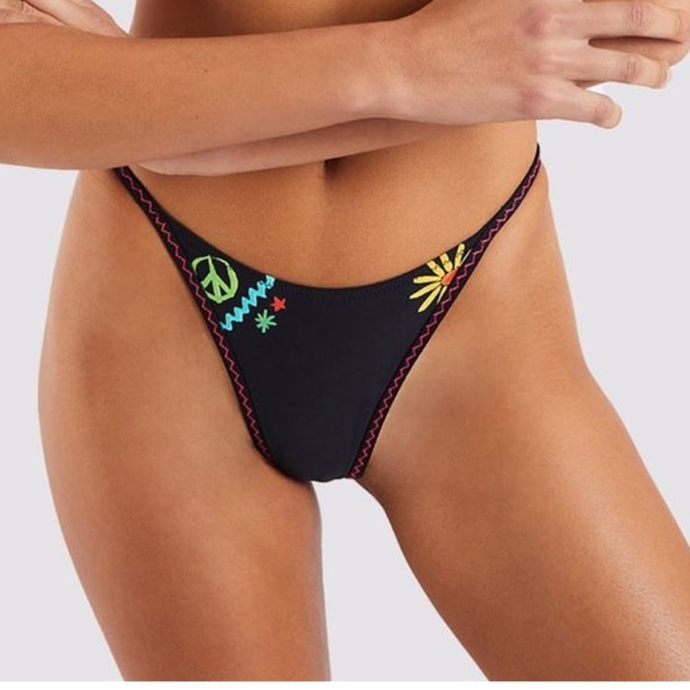Banana Moon Lita Stabilight Black To The Sun And Back Sunwear Swim Bottom - Picture 2 of 6